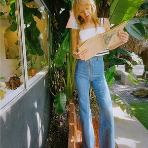 Stoned Immaculate Bardot High Rise Flare Jeans 70’s Style